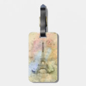 Mooie trendy girly Eiffeltoren Frankrijk Bagagelabel (Achterkant verticaal)