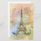 Mooie trendy girly  Eiffeltoren Frankrijk Briefpapier (Voorkant / Achterkant)