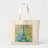 Mooie trendy girly  Eiffeltoren Frankrijk Grote Tote Bag (Voorkant)