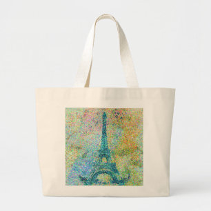 Mooie trendy girly Eiffeltoren Frankrijk Grote Tote Bag