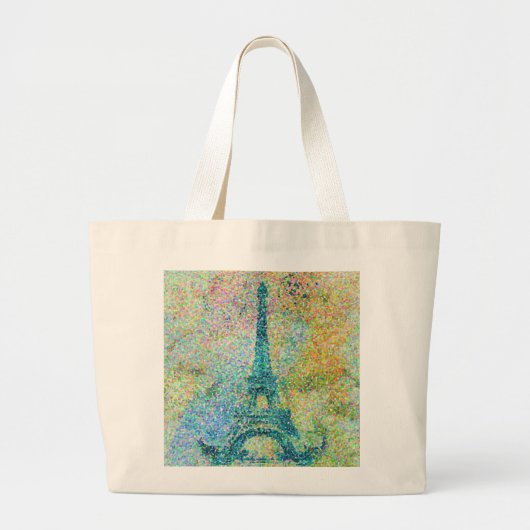 Mooie trendy girly Eiffeltoren Frankrijk Grote Tote Bag (Voorkant)