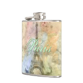 Mooie trendy girly  Eiffeltoren Frankrijk Heupfles (Links)