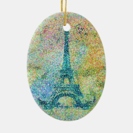 Mooie trendy girly  Eiffeltoren Frankrijk Keramisch Ornament (Achterkant)