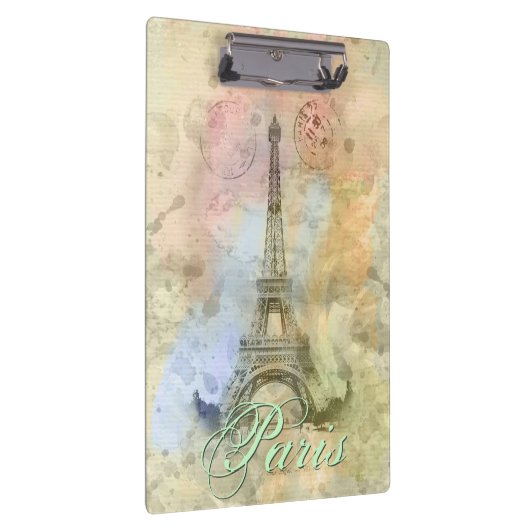 Mooie trendy girly  Eiffeltoren Frankrijk Klembord (Rechts)