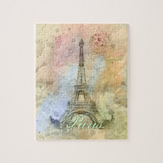 Mooie trendy girly  Eiffeltoren Frankrijk Legpuzzel (Verticaal)