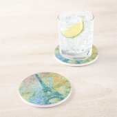 Mooie trendy girly Eiffeltoren Frankrijk Zandsteen Onderzetter (Zijkant)