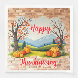 Mooie trendy Happy Thanksgiving Herfst Servet