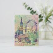 Mooie trendy  London Landmarks Briefkaart (Staand voorkant)