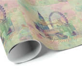 Mooie trendy  London Landmarks Cadeaupapier (Rol Hoek)