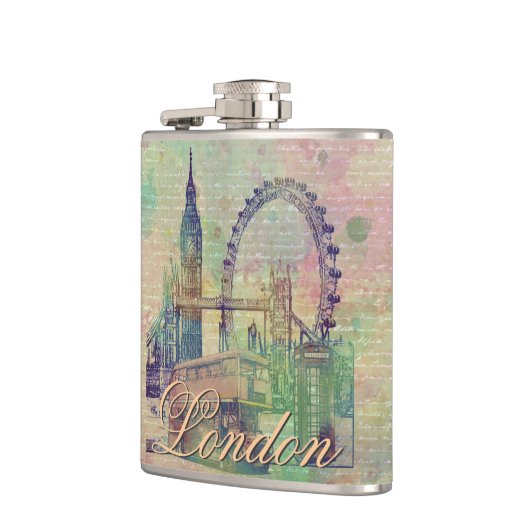 Mooie trendy  London Landmarks Heupfles (Links)