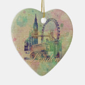 Mooie trendy London Landmarks Keramisch Ornament (Rechts)