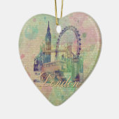 Mooie trendy London Landmarks Keramisch Ornament (Links)