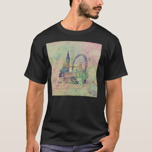 Mooie trendy  London Landmarks T-shirt (Voorkant)