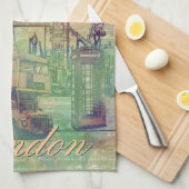 Mooie trendy  London Landmarks Theedoek (Quarter Fold)