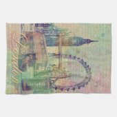 Mooie trendy  London Landmarks Theedoek (Horizontaal)