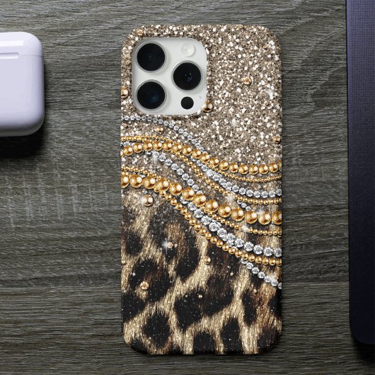 Mooie trendy luipaard nep dierprint case-Ma Case-Mate iPhone Case