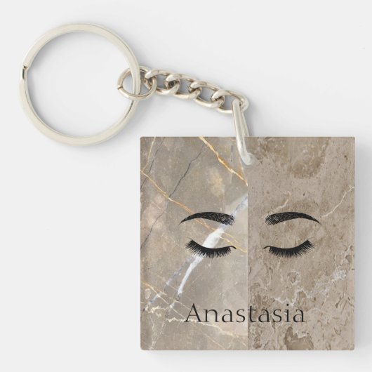Mooie Trendy Marble, ogen Sleutelhanger (voorkant)