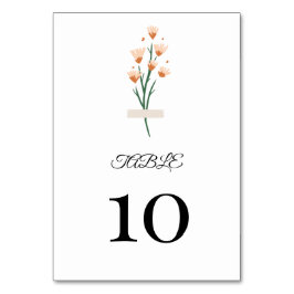 Mooie Trendy Roze Waterverf Wildbloem   Kaart