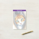 Mooie trendy Schattigee Waterverf Cat Collectie Post-it® Notes (Op bureau)