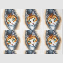 Mooie trendy Schattigee Waterverf Cat Collectie Tissuepapier