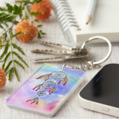 Mooie trendy sprookjesveren, droomvangers sleutelhanger (Voorkant Rechts)