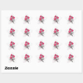 Mooie trendy  waterverven rozen ster sticker (Vel)