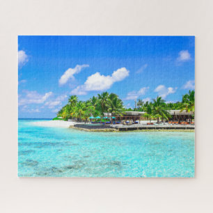 Mooie tropisch eiland strand resort legpuzzel