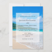 Mooie tropische bestemming Zandstrand bruiloft Kaart (Voorkant)