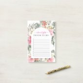 Mooie Tropische Bloemige Groene Planten | Monogram Post-it® Notes (Op bureau)