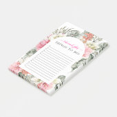 Mooie Tropische Bloemige Groene Planten | Monogram Post-it® Notes (Schuin)