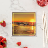 Mooie tropische eiland strand bruiloft aangepast servet (Insitu)