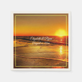 Mooie Tropische Eiland Strand Bruiloft Custom Servet