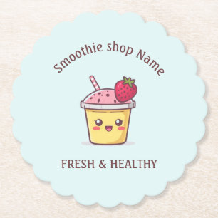 Mooie tropische fruitsmoothies Fruit Kitchen winke Kartonnen Onderzetters