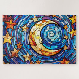 Mooie Tropische gebrandschilderd glas kunst puzzel