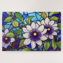 Mooie Tropische gebrandschilderd glas kunst puzzel