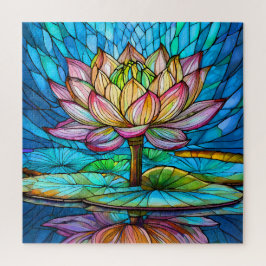 Mooie Tropische gebrandschilderd glas kunst puzzel
