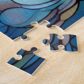 Mooie Tropische gebrandschilderd glas kunst puzzel Legpuzzel (Zijkant)