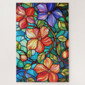 Mooie Tropische gebrandschilderd glas kunst puzzel Legpuzzel (Verticaal)