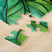 Mooie Tropische gebrandschilderd glas kunst puzzel Legpuzzel (Zijkant)