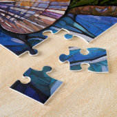 Mooie Tropische gebrandschilderd glas kunst puzzel Legpuzzel (Zijkant)