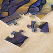 Mooie Tropische gebrandschilderd glas kunst puzzel Legpuzzel (Zijkant)