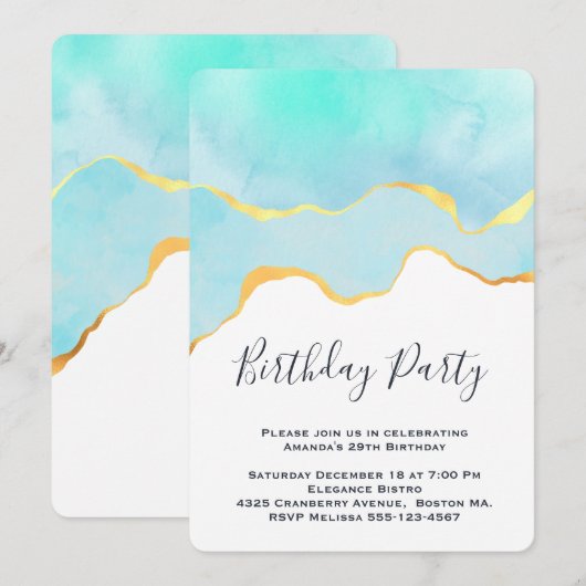 Mooie Tropische Groene met gouden Grens Dag Kaart (Voorkant / Achterkant)