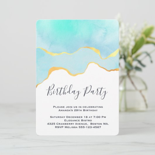 Mooie Tropische Groene met gouden Grens Dag Kaart (Staand voorkant)