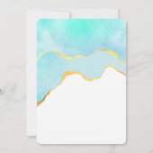 Mooie Tropische Groene met gouden Grens Dag Kaart (Achterkant)