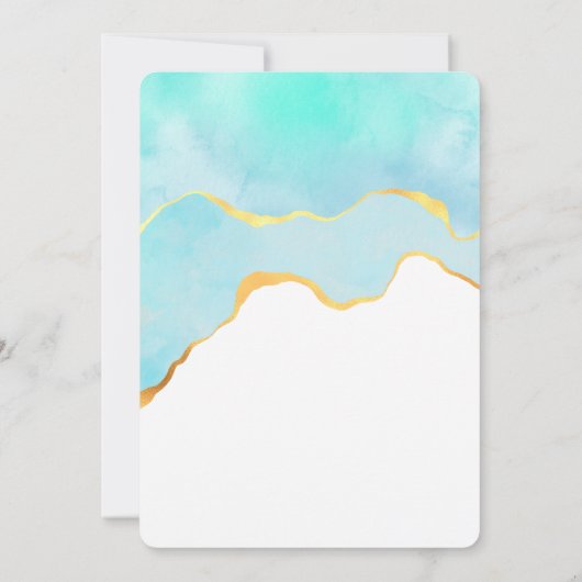 Mooie Tropische Groene met gouden Grens Dag Kaart (Achterkant)