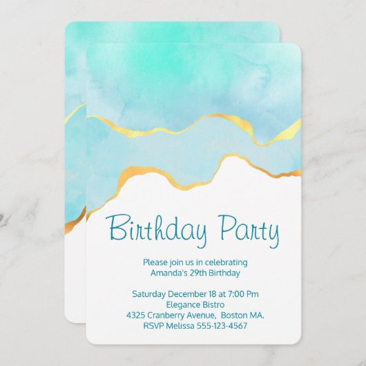 Mooie Tropische Groene met gouden Grens Dag Kaart (Voorkant / Achterkant)