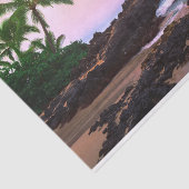 Mooie Tropische Hawaiian Island Beach Sunset Tissuepapier (Detail)