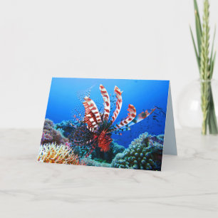 Mooie Tropische Lionfish Kaart