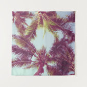 Mooie tropische palmboom rond de zee ocea wandkleed (Voorkant (horizontaal))