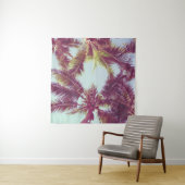 Mooie tropische palmboom rond de zee ocea wandkleed (In Situ (horizontaal))